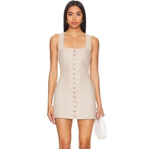 Faithful the brand Elegant Beige Button-Down Dress